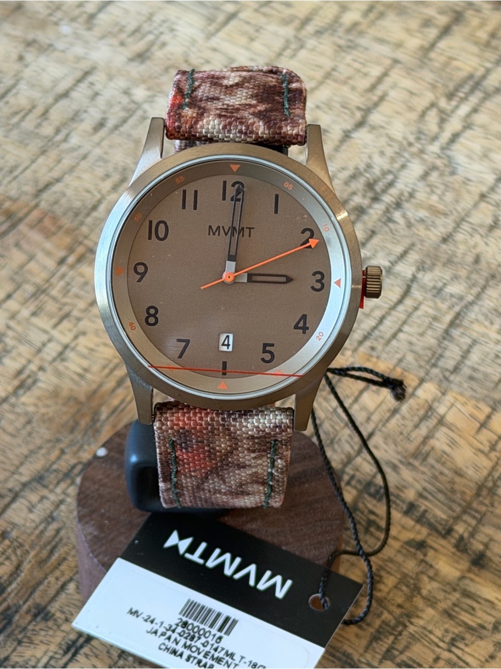MVMT by Movado Field Watch - Camo Strap, Brown Dial, New in Box!